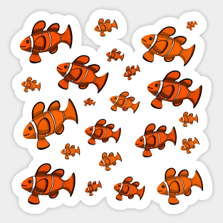 School of Clownfish Sticker